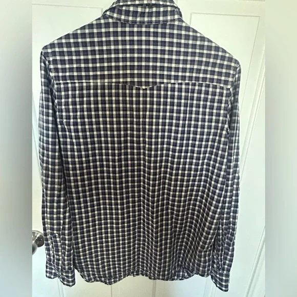 Polo by Ralph Lauren Men's Navy and White Plaid Shirt xl 18-20 - Picture 4 of 4